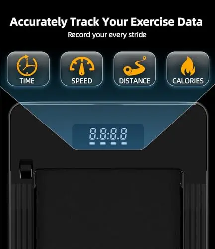 Bifanuo Walking Pad - Under Desk Treadmill for Home/Office, Portable With Remote Control LED Display - Ideal for Fitness Enthusiasts (Black) 6