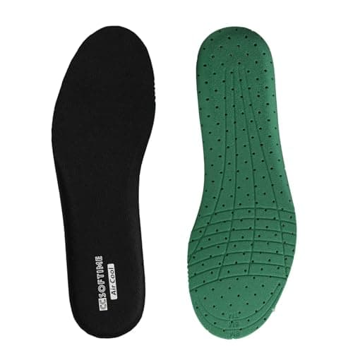 CCSOFTIME Insoles for Men and Women Replacement Shoe Inserts for Comfort Shock Absorption Breathable Shoe Liners for Running Walking, Hiking, Working, Trim to Fit Black W12-15/M10-13
