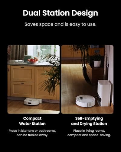 SwitchBot S10 Robot Vacuum and Mop with Dual Stations, Self Draining and Refilling, Auto Washing and Drying, Liftable Mop, 6500Pa Suction, Self Emptying for 90 Days Hands-Free Cleaning 5