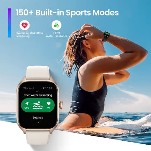Amazfit GTS 4 Smart Watch for Men, Dual-Band GPS, Alexa Built-in, Bluetooth Calls, 150 Sports Modes, Heart Rate SPO₂ Monitor, 1.75”AMOLED Display, Health Fitness Watch for Android iPhone, Black 4