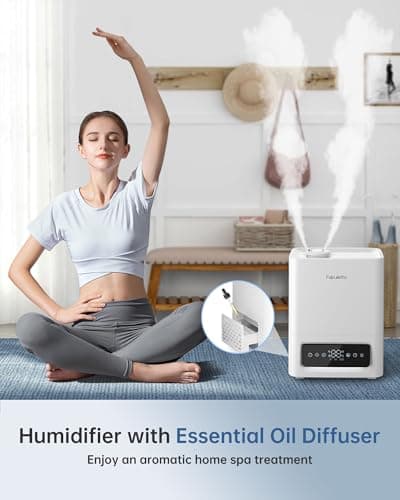 Humidifiers for Bedroom, 6L Top Fill Quiet Cool Mist Humidifier Large Room, Smart Humidifier with Remote, 3 Cool Mist, Auto Mode, Sleep Model ＆ Night Light, Humidifiers for Home, Baby, Plants, Dorm 6