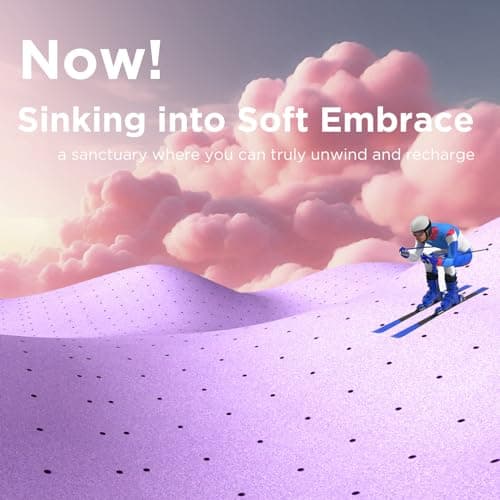 BedsPick Mattress Topper Twin XL Memory Foam, Gel Mattresses Pad Extra Long Twin for Back Pain Relief, 2 Inch College Dorm Bed Cushion for RV, Camp, Couch and Hospital, Purple 6