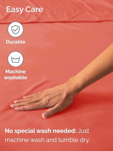 Extra Deep Cal King Fitted Sheet - Hotel Luxury Single Fitted Sheet Only - Easily Fits 18 inch to 24 inch Mattress - Ultra Soft, Wrinkle & Fade Free w/Extra Deep Pockets - Breathable & Comfy - Coral 5