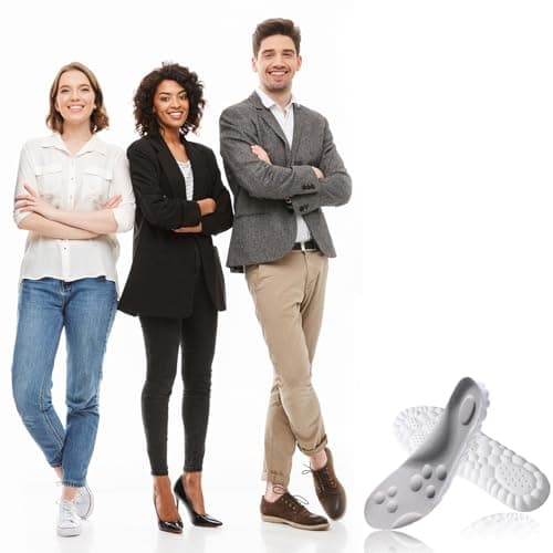 4D Insoles - 4D Cloud Technology Insole - Super Soft, Ultra Comfort Insoles, 4D Sports Shoes Insoles, Acupoint Massage Insole for Foot & Joint Support (11-12, Gray) 6