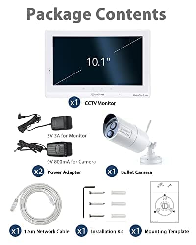 seQuro GuardPro 2 Wireless Security Camera System, 10.1-inch Touchscreen Monitor, 4CH DVR Kit, 1080p HD Outdoor Bullet Camera, Motion Detection, Night Vision, Waterproof, Free App, Home Security DVR 9