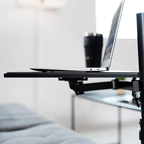 VIVO 20 inch Over Couch Swivel Table, Laptop Desk for Remote Work, Portable Recliner Workstation with Height Adjustable Swing Arm, Black, DESK-ST01C 8