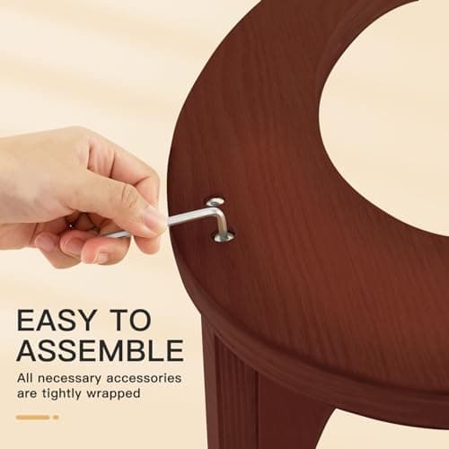 Ergonomic Kneeling Chair Birch Computer Stool Relax Your Knees with Sponge Cushion, Easy to Assemble Improve Sitting Posture for Home Office (Walnut) 7