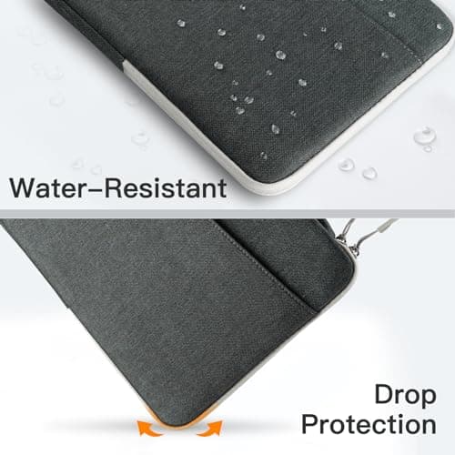 JETech Laptop Sleeve for MacBook Neo (A18 Pro), 13-14Inch MacBook Air/Pro (M1-M5, 2020-2026), Waterproof Bag with Portable Handle and Pocket, Compatible with 13-13.6 Inch Notebook (Dark Grey) 5