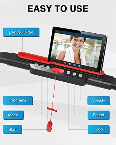 REDLIRO Under Desk Treadmill, 2 in 1 Motorized Portable Foldable Walking Pad, Compact Fold Up Treadmill for Small Space with Remote Control, LED Display for Home & Office Use 6