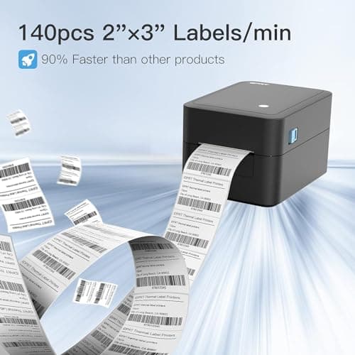 iDPRT Label Maker, Thermal Barcode Printer with No Bound Consumables, Bluetooth & USB Connection, 140pcs/min Speed, Customizable App, Supports Various Sized 1"-3.15", Label Printer for Small Business 5