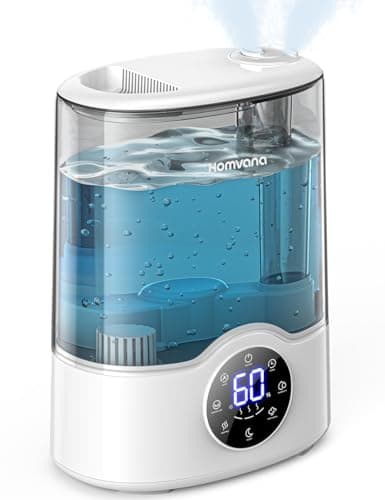 Homvana Humidifier Large Room, 7L (807ft²) Smart Warm and Cool Mist, Top-Fill Humidifiers for Bedroom Baby Nursery Grow Tent, Auto Adapt Mist Quick Air Humidity Indoor, Easy to Clean, Quiet, Diffusers