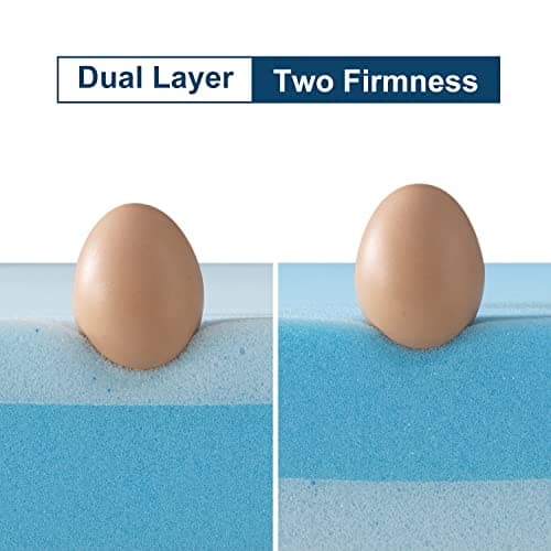 Maxzzz 4 Inch Mattress Topper Queen -Memory Foam Mattress Topper Extra Firm Bed Topper with Cover, Hard Mattress Topper for Back Relax, CertiPUR-US Certified 7