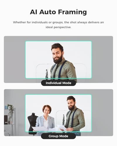 OBSBOT Meet SE 1080P 100FPS Webcam for PC, AI Framing Streaming Camera with 1/2.8" Sensor, Beauty Mode, Gesture Control, Staggered HDR, Web Camera for Desktop Computer, Laptop, Meeting. (Aurora Green) 5