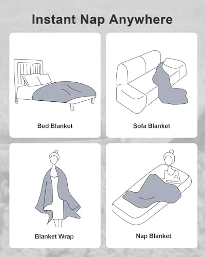 Ultra-Soft 15lb Weighted Blanket for Adults, Plush Sherpa Fleece Reversible Weighted Throw Comfort for Relaxation & Cozy Evenings, Hug-Like Security, Evenly Distributed, W48 x L72, Grey 7