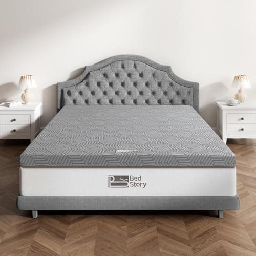 BedStory Short Queen Mattress Topper - 3.6 Inch Memory Foam Bed Topper