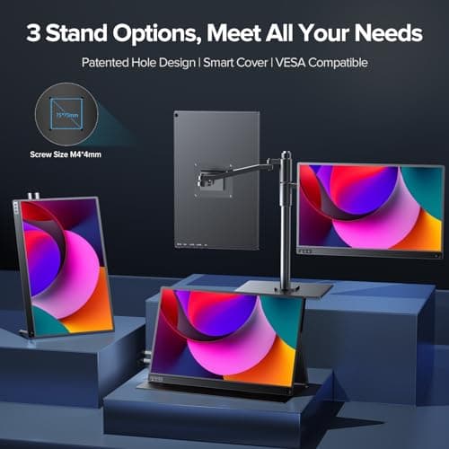 UPERFECT Portable Monitor 2K 144Hz 16.1", Portable Gaming Monitor for Laptop 2560x1440P QHD FreeSync HDR Ultra Slim, External Second Screen for PC Phone Game Console with Cover Stand 5