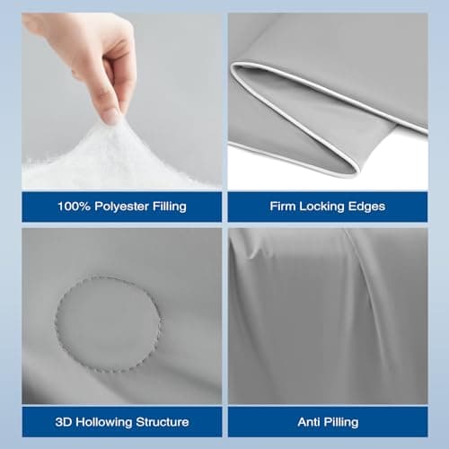 Silkyrest Cooling Comforter Twin/Twin XL, Cooling Blanket for Hot Sleepers, Lightweight & Breathable Double-Sided Summer Comforter with Q-Max > 0.4 Technology for Night Sweats, 68X90 Inches, Grey 6