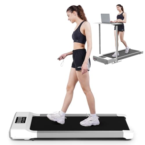 Superun Walking Pad Treadmill with Remote Control Display for Home Office Portable Treadmill with 2.5HP Running Quietly, Large Capacity Ideal Health Walking Pad