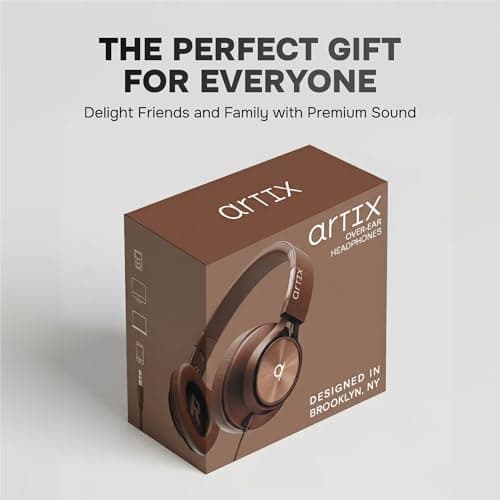 ARTIX Over Ear Headphones Wired with Microphone and Volume Control, Foldable Noise Isolating Headset with Deep Bass for School, Laptop, Computer, Chromebook, Tablet, Travel (3.5mm Jack) 9