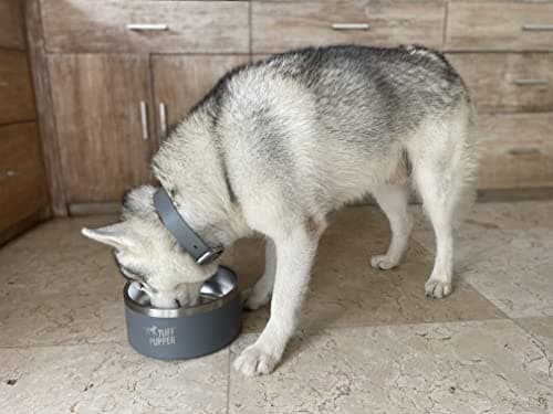 Tuff Pupper 100 oz Heavy Duty Insulated Stainless Steel Dog Bowl for Large Dogs, Non-Slip Base, Dishwasher Safe 7