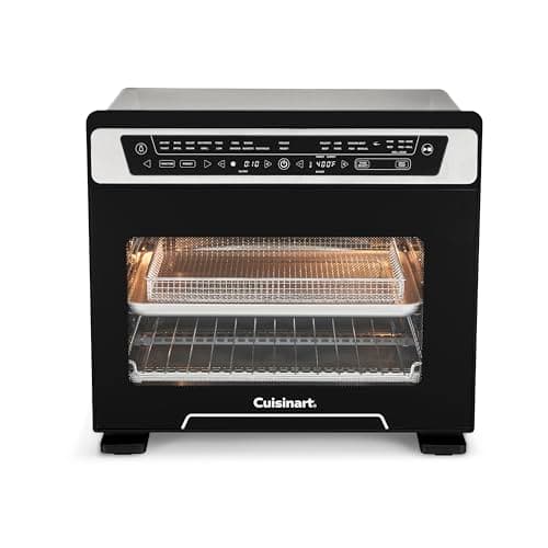 Cuisinart 15-in-1 Extra-Large Digital Air Fryer Oven with 9"x13" 2-in-1 Pan, Air Fry 4 Lbs of Wings, Cook a 13 Lb Turkey or 5+ Lb Chicken, Toast 9 Slices of Bread, and Bake a 13" Pizza, TOA-112