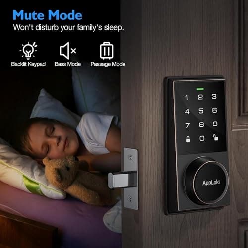AppLoki Smart Lock, Keyless Entry Door Lock with Bluetooth/Alexa Voice Control, Touchscreen Keypad Deadbolt APP, E-Key, Code, Key, Auto-Lock, Front for Home Apartment Hotel 7