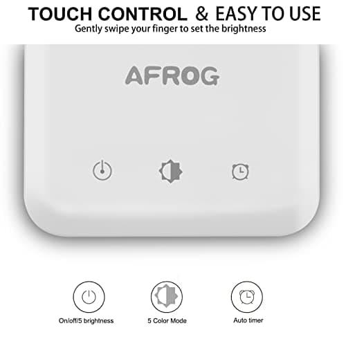 AFROG Multifunctional LED Desk Lamp with USB Charging Port, 5 Lighting Modes,5 Brightness Levels, Sensitive Control, 30/60 min Auto Timer, Eye-Caring Office Lamp，8W，5000K 4