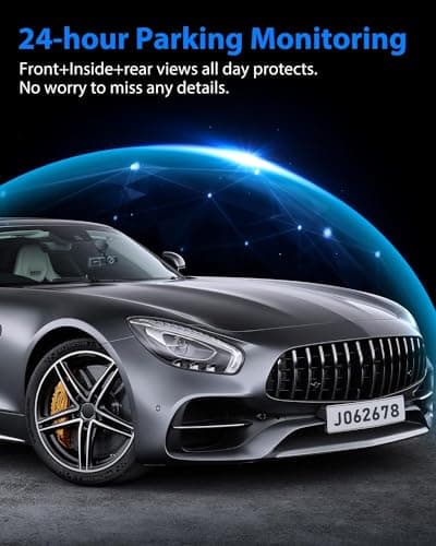 Dash Cam Front and Rear, 1080P Dash Camera for Cars, 3 Channel Car Camera Front Rear and Inside with 32GB Card, Loop Recording, Night Vision, HDR, 24Hr Parking, G-Sensor 6