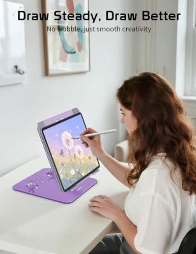 Axbima Aluminum Laptop Stand for Desk – Adjustable Ergonomic Laptop Riser, Foldable & Portable Holder Fit for MacBook & 10"-16" Laptops for Office, Home & Travel,Purple 7