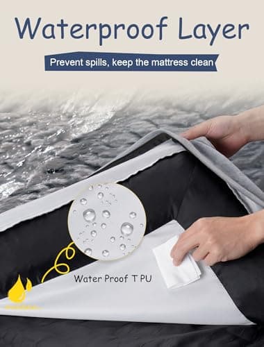 Song Puppy Orthopedic Dog Bed for Large Size Dogs, Waterproof Dog Beds with 4-Sides Removable Bolster, Large Pet Beds Non-Slip Bottom Pet Couch with Removable Washable Cover, Gray 8