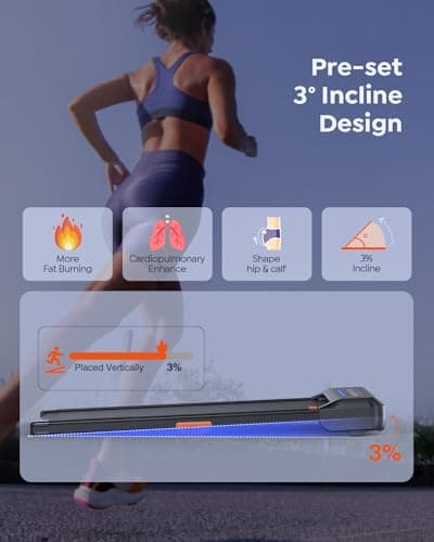 Acezoe Under Desk Treadmill for Home Office, 3 in 1 Walking Treadmill for Home, Portable Walking Running Machine, 265lbs Capacity, 2.5HP Low-Noise, APP/Remote Control 5