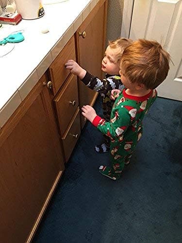 20 Pack Magnetic Cabinet Locks Baby Proofing - Vmaisi Children Proof Cupboard Drawers Latches - Adhesive Easy Installation 9