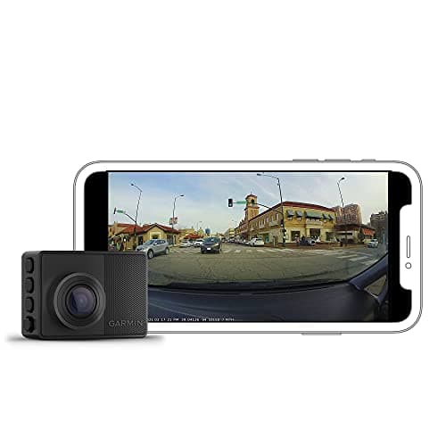 Garmin Dash Cam 67W, 1440p and Extra-Wide 180-degree FOV, Monitor Your Vehicle While Away w/ New Connected Features, Voice Control, Compact and Discreet, Includes Memory Card (Renewed)