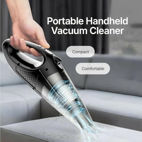Deedlite Ultra-Powerful Cordless Handheld Vacuum/with LED Light and Fast-Charging Function/Portable Vacuum for Wet & Dry/Lightweight and Quiet 7