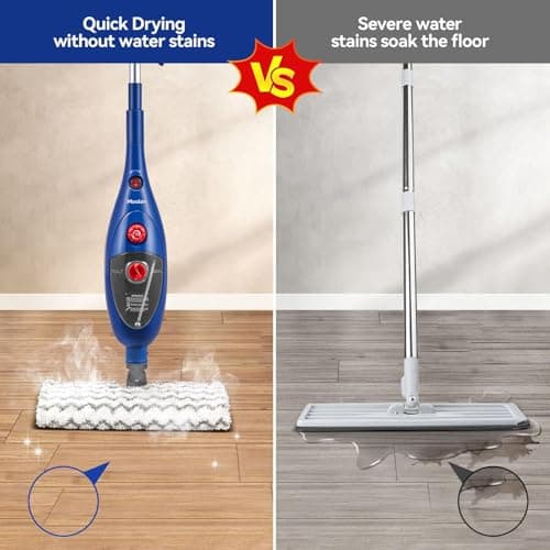 MOOLAN 10 in 1 Steam Mop, Detachable Steam Mop Cleaning for Hardwood/Tile/Laminate Floors 6