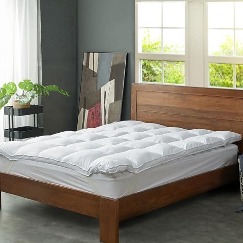 Cheer Collection Twin Mattress Topper – Ultra Plush Pillow Top Bed Topper, Breathable Down Alternative Mattress Pad with Anchor Bands, Soft Twin Size Mattress Cover for Extra Comfort