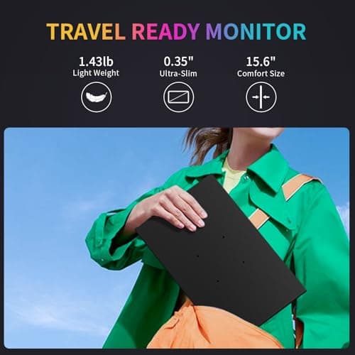 MAGICRAVEN 4K Portable Monitor, 15.6" 3840x2160 IPS Laptop Screen, USB C HDMI Computer Gaming Display with Speakers & Smart Cover, Travel Monitor for PC Phone PS5/4 Xbox Switch 5