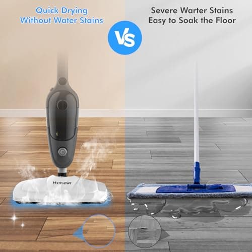 Steam Mop - All-in-one Powerful Handheld Steam Cleaner Detachable Floor Steamer with 11 Accessories, MultiPurpose Steamer for Hardwood Floors, Clothes,Windows,Tiles,Carpet, Whole Home Use,Grey 6