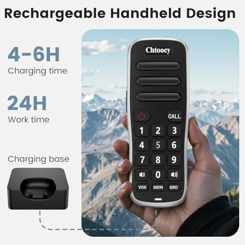 Intercoms Wireless for Home, 1 Mile Long Range for House Business Office, Handheld Room to Room Communication System, Rechargeable Loud & Clear 10-Channel Anti-Interference Intercom System 5