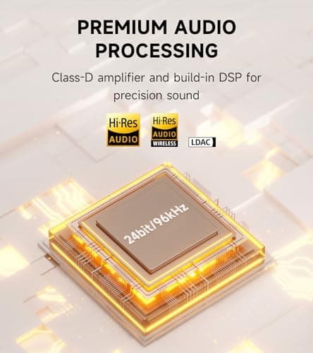 Edifier M60 Multimedia Speaker Bluetooth 5.3, 66W RMS, Hi-Res Audio & Hi-Res Wireless Audio, LDAC,3" Mid Bass & 1" Tweeter, USB-C & Aux Inputs, Compact Desktop Speaker – Black 5