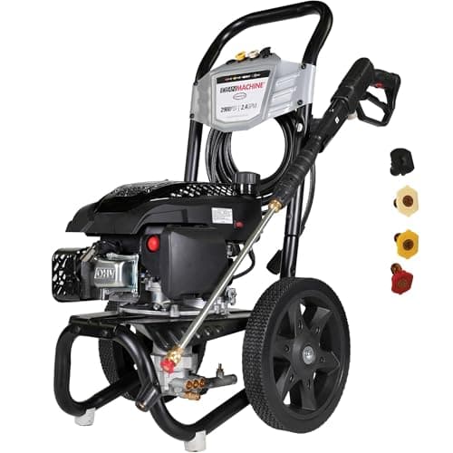 Simpson Cleaning 2900 PSI Gas Pressure Washer, 2.4 GPM Power Washer with Siphon Hose and 25-Foot HyFlex Hose, Clean Machine, 49-State (CM61455)
