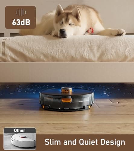 NADALY D200 Robot Vacuum and Mop Combo, Lidar Navigation Robot Vacuum Cleaner, 6000Pa Suction, 200Mins Runtime, Wi-Fi/App/Alexa Control, Self-Recharging Robotic Vacuum for Carpet Pet Hair Hard Floor 7