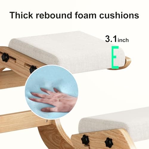 Auoleru Ergonomic Kneeling Chair with Back Support & Adjustable Tilt, Posture Corrector for Sciatica Relief & Core Strengthening - Home Office, Yoga, Meditation 6