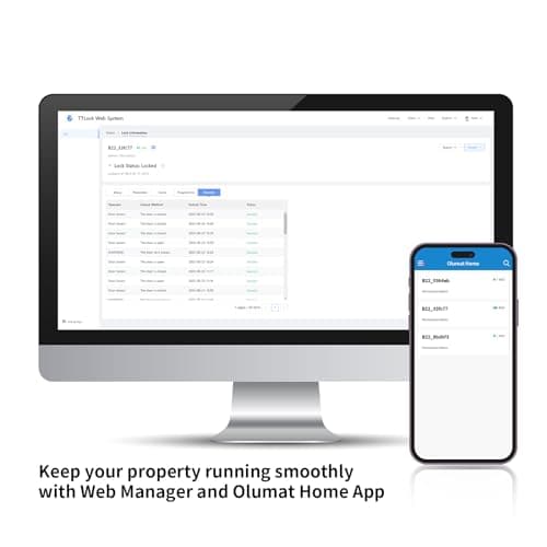 Smart Door Lock, OLUMAT Keyless Entry Door Lock Fingerprint Door Lock with Keypad Digital Lock with Handle for Home, Rental, Garage, Office and Hotel 6