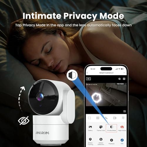 Indoor Security Camera with 360 Monitor, Home Cameras with 2-Way Audio, Night Vision, Motion Detection, Phone App, Cloud & SD Card Storage, Work with Alexa/Google, 2.4GHz WiFi and Bluetooth, 4 Pack 9