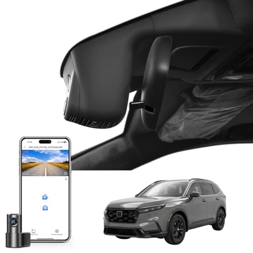 Mangoal Honda CRV Dash Cam Front 4K & Rear 1080p Custom fit for Gen6 CR-V & CR-V Hybrid 2023-2026(Black)(Model B), Integrated OEM Look, UHD 2160P Video, WiFi & App, 128GB Card