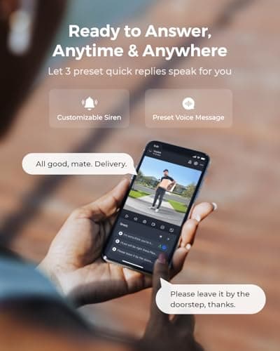 REOLINK 2K Battery Video Doorbell Camera, 150°x150° Head-to-Toe View, 2.4/5 GHz WiFi, Local Storage, No Monthly Fee, Two-Way Talk, Person/Vehicle/Package Detection(Chime not Included) 5