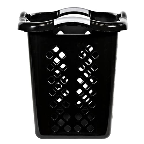 CNEIESD Laundry Hamper Basket With Diamond Pattern, 2 Bushel Capacity, Large Laundry Baskets Black In Laundry Room, Bedroom Decor, Bathroom, 21.6 X 17 X 18.9 Inches (1, Black) 8