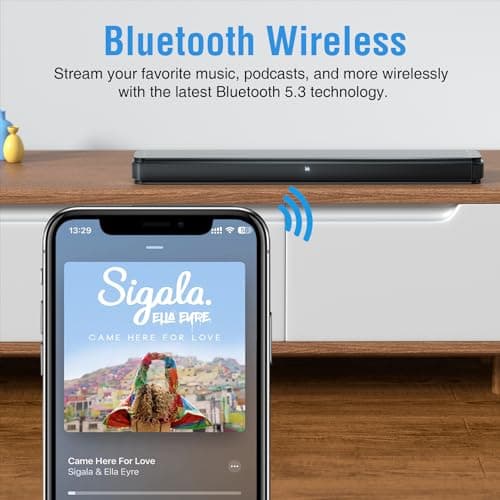 MAGNEMA 2.1ch 120W Sound Bar for TV with Dolby Audio and Dual Built-in Subwoofers, Bluetooth TV Speaker Soundbar with HDMI-ARC, RCA and Optical Connectivity, Enhanced Clarity and Balanced Bass, Black 6