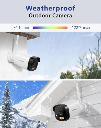 LaView 4K Outdoor Security Cameras,8MP HD Cameras for Home Security with AI Human Detection,IP65 Waterproof,2-Way Talk,Clear Night Vision,2.4G WiFi,SD Card Slot&US Cloud Storage,Work with Alexa(4pcs) 8
